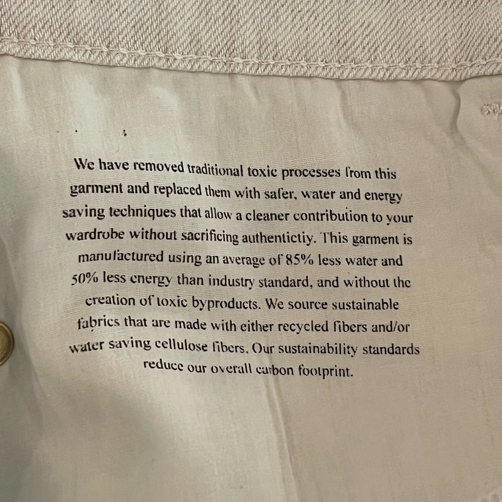 FRAME Le Garçon Mid Rise Straight Cotton Linen Jeans Natural Heather Size 30 NWT - Picture 16 of 16